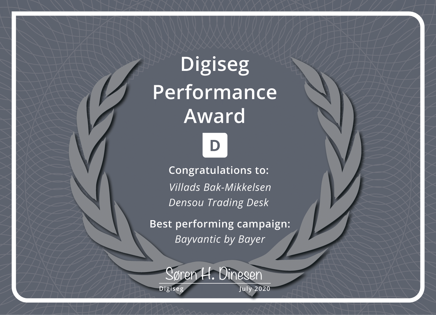 Digiseg Performance Award