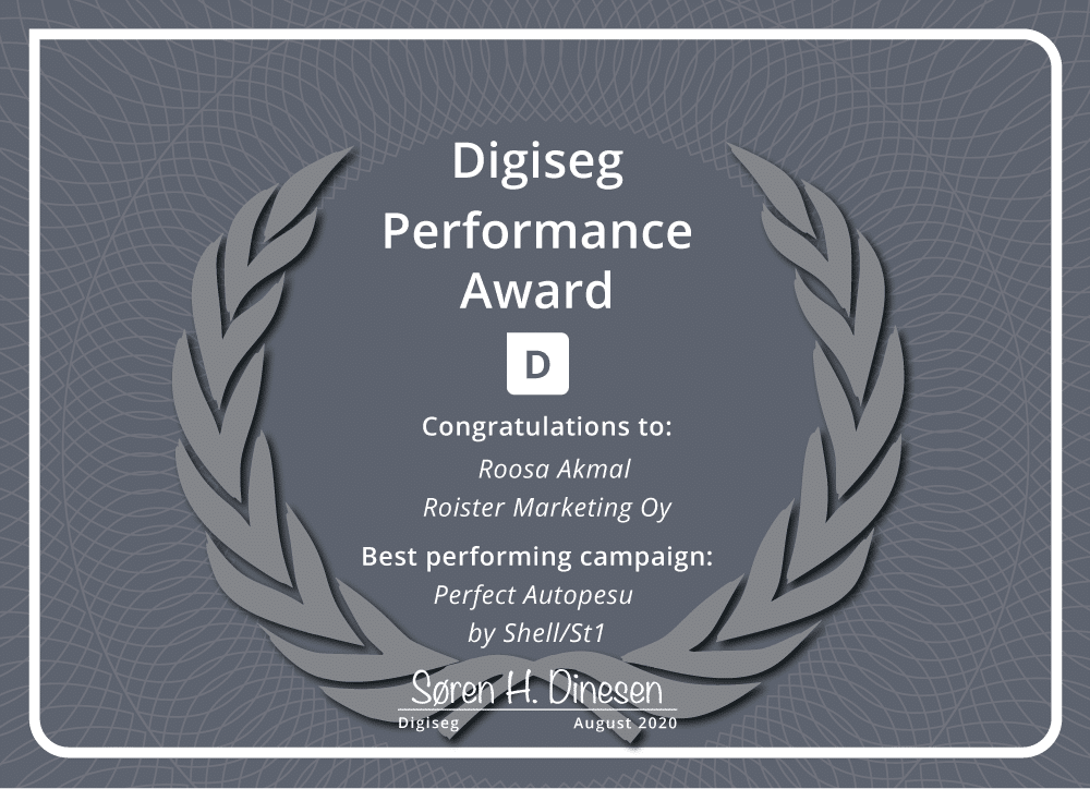Digiseg Performance Award