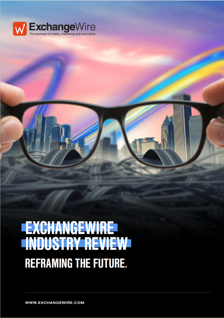 ExchangeWire industry review glasses with rainbow in background